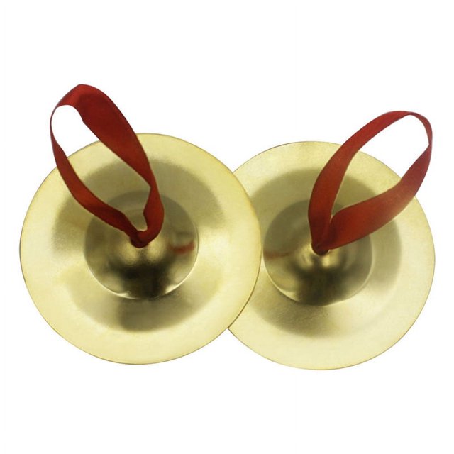 Cymbales de Doigts Ventre Dansant Doigt Dansant Zills de Doigts Instrument de Musique pour Danseur Fête Paire Or