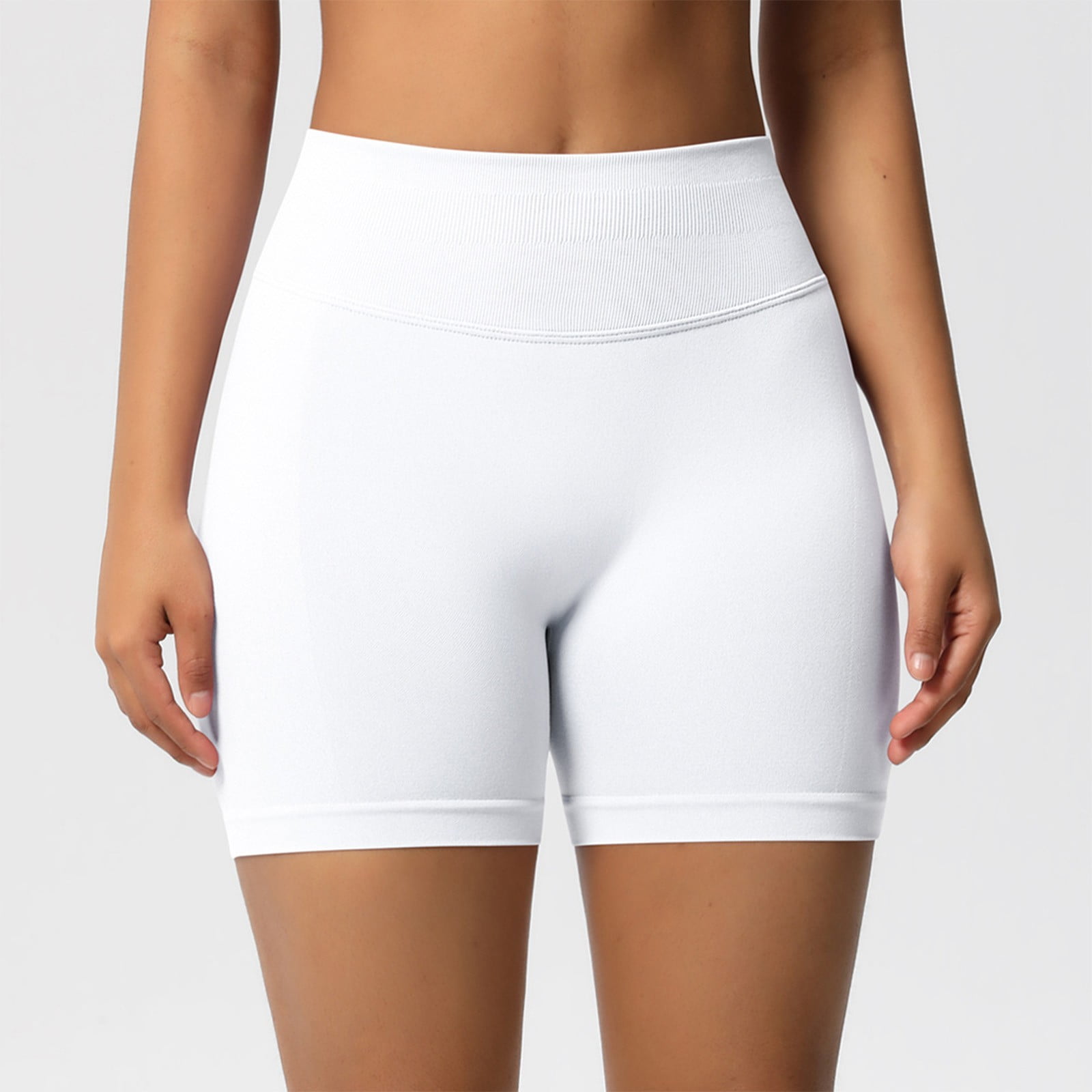 ZQUUVOU Women's Shorts Sports Fitness High Waisted Tight Yoga