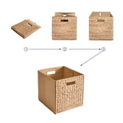 Better Homes & Gardens Fabric Cube Storage Bins (12.75 x 12.75), Natural, 2 Pack
