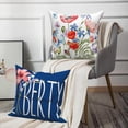 thumbnail image 4 of 4th of July Patriotic Pillow Cover 16x16 Inch,Set of 4 Garden Flowers Spring Cushion Cases for Couch Sofa Bed Home Decor, 4 of 6