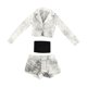 thumbnail image 1 of 1: 6 chaqueta corta, pantalones cortos y tubo set de ropa de muñeca trajes de bricolaje se vean portátiles de mini ropa suave para la figura de acción Negro blanco, 1 of 9