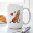thumbnail image 6 of CafePress - I Luv My Bearded Dragon Large Mug - 15 oz Ceramic Large White Novelty Mug, 6 of 6