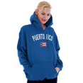 thumbnail image 4 of Puerto Rico Flag Soccer Fan Pride Unisex Plus Fleece Graphic Hoodie Brisco Brands 4X, 4 of 5