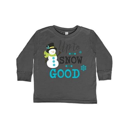 

Inktastic Up to Snow Good with Snowman and Snowflakes Gift Toddler Boy or Toddler Girl Long Sleeve T-Shirt