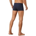 thumbnail image 3 of INSPIRE CHIC Men's Striped Stretch Waistband Comfortable Mid-Waisted Boxer Underwear 38 Dark Blue, 3 of 5