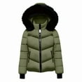 thumbnail image 3 of Niaviben Puffer Jacket Womens with Hood Cropped Puffer Jacket Women Quilted Jackets for Women Jacket Jackets Women Ladies Winter Coats Ladies Jackets Green M, 3 of 9