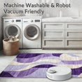 thumbnail image 5 of ODIKA 8'x10' Machine Washable Non-Slip Area Rug, Opulent Aubergine Swirls An Abstract Statement High Traffic Rug, Purple, 275292, 5 of 7