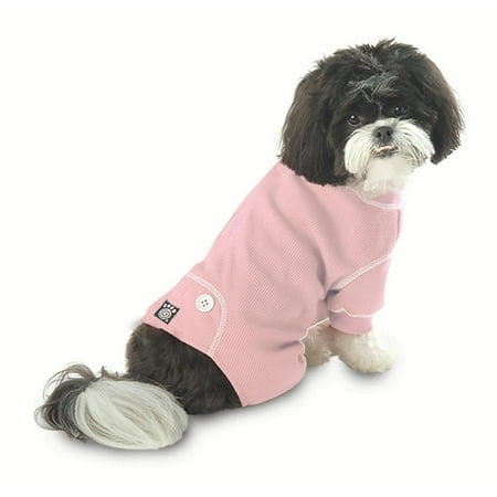 Small Thermal - Cozy Thermal PJs Pink w/White Stitching, Small
