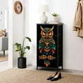 thumbnail image 6 of Dresser for Bedroom with 4 Storage Drawers Owl Vibrant Feathers Ornate Symmetrical Design Dressers Chest of Drawers Steel Framed Fabric Closet Organizers for Nursery Entryway, 6 of 8