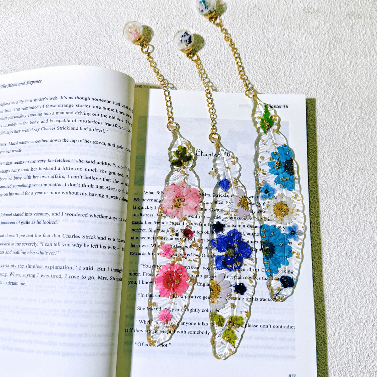 Feather Bookmark Book Mark Women Gift, Pressed Flowers Resin Bookmarks, Reading Accessory