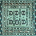 thumbnail image 1 of Ahgly Company Indoor Square Persian Light Blue Traditional Area Rugs, 6' Square, 1 of 4