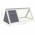 thumbnail image 2 of vidaXL Animal Rabbit Cage Grey Wood, 2 of 3