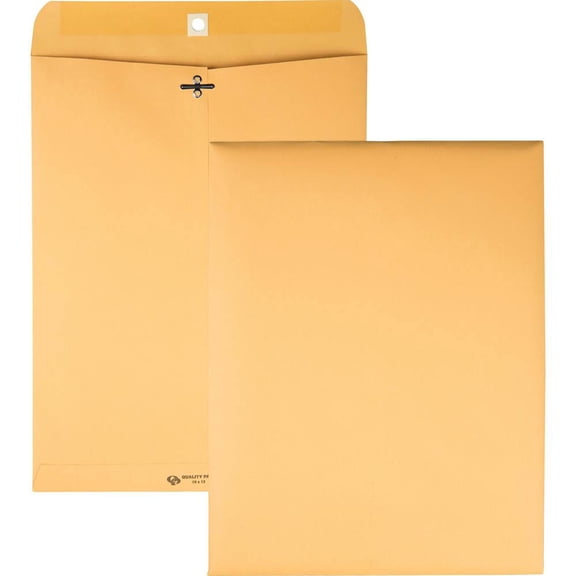 Quality Park Extra Heavy-duty Kraft Clasp Envelopes - Clasp - 10"W x 13" L- 32 lb - Gummed - Kraft