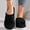 Black Toe Bow, variant on GYTY Cute Bowknot Soft Sole Fuzzy Slippers, Winter Cozy & Warm Slip On Plush Shoes, Comfy Closed Toe Home Slippers