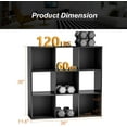 thumbnail image 2 of Cube Bookshelf Black, 9 Cube Storage Organizer Bookcase, Display Bookcase, TV Stand, for Living Room, Home Office, Bedroom, 2 of 6
