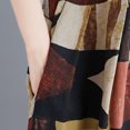 thumbnail image 4 of Vestido vintage de lino de algodón para mujer, estampado floral geométrico, cuello redondo, med Abanopi Vestido de lino de algodón, 4 of 7