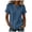 Blue, variant on Womens Dressy Casual Button Down Shirts Short Sleeve V Neck Cotton Tops Lightweight Business Work Office Blouses (Khaki, S)