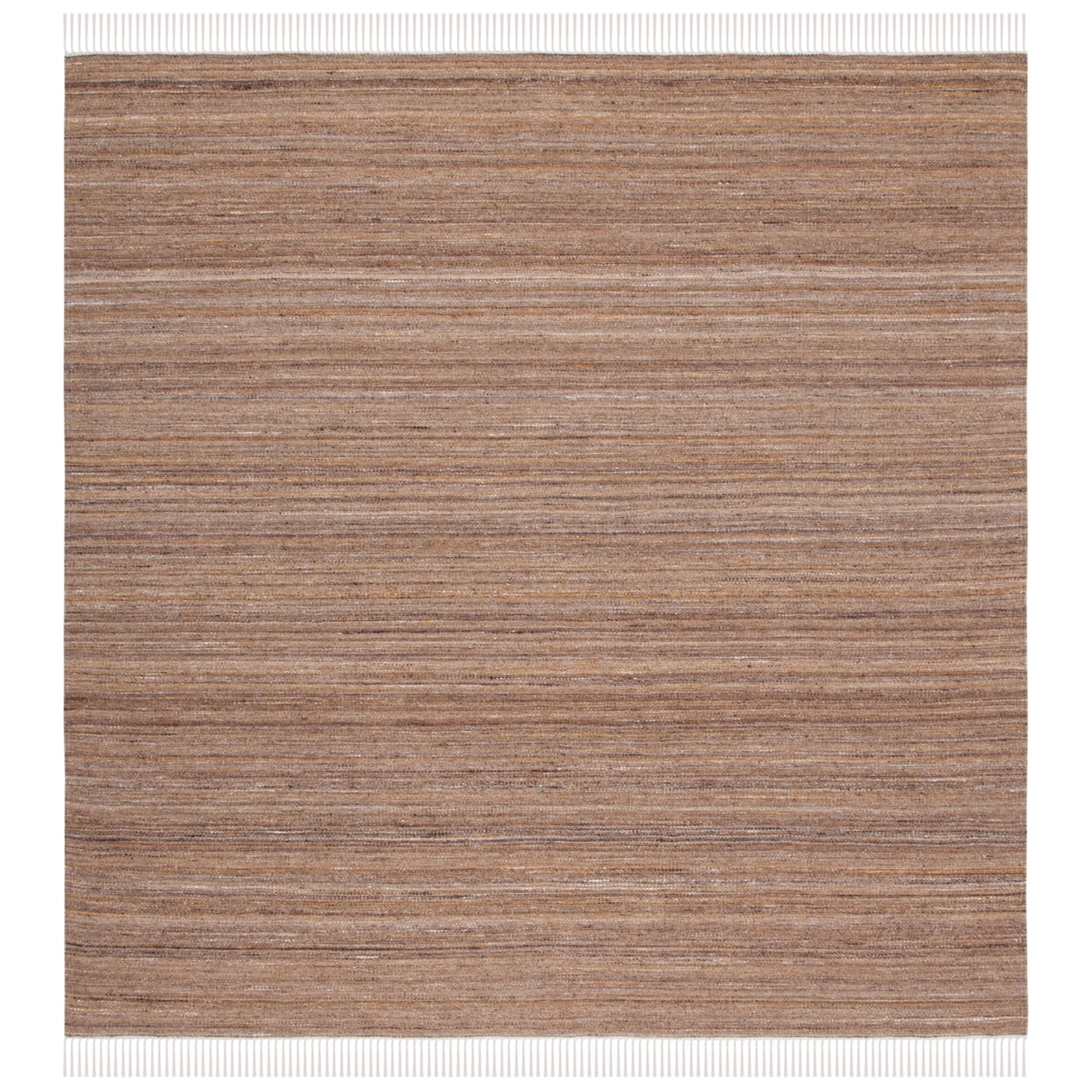 SAFAVIEH Kilim Russell Striped Area Rug, Beige/Yellow, 7' x 7' Round