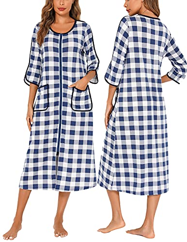 Plus Size Womens Duster Coat 3/4 Sleeve 