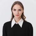 thumbnail image 2 of Zhengup Fake Collar Detachable Dickey Collar Blouse Half Shirts Peter Pan Lapel Shirt Collar Faux False Collar for Women Girls, 2 of 5