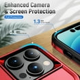 thumbnail image 6 of Entronix Heavy Duty Case Compatible with iPhone 14 Pro, Slim Hard Cover, Red, 6 of 8