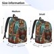thumbnail image 2 of Disketp Pond Meditating Tiger print Canvas Backpack Lightweight Travel Daypack Student Rucksack Laptop Backpack-Medium, 2 of 5