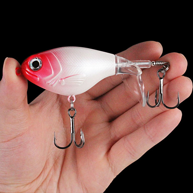 shenmeida 9cm/16g Fishing Lures Propeller Topwater Hard Bait 2PCS Minnow  Popper Crank Baits for Bass Trout Walleye Redfish Saltwater Freshwater 