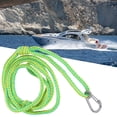 thumbnail image 1 of 8ft Heavy-Duty Boat Mooring Rope, Yellow & Green Polyethylene Dock Line with Built-in Bungee, 2000lb Tensile Strength - Shock-Absorbing Rope with Ring & Slider for Easy Docking, Ideal for Yachts,, 1 of 7