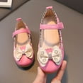 thumbnail image 2 of Akiihool Little Girls Ballet Flats Girls Dress Shoes Mary Jane Princess Flower Wedding Flats shoes for Toddler/Little Kid/Big Kids (Pink,13), 2 of 9