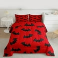 thumbnail image 2 of Manfei Boys Happy Halloween King Size Comforter Sets,Trick Or Treat Bedding Comforter Set,Black Bats Bedding Set For Teens,Ultra Soft Home Decor Reversible,3pcs, 2 of 8