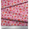 thumbnail image 2 of Soimoi Gray Heavy Satin Fabric Heart & Lips Women Printed Craft Fabric by the Yard 54 Inch Wide, 2 of 3