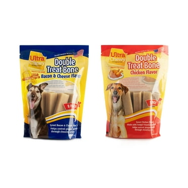 Ultra Chewy Double Treat Bones - (Bacon & Cheese and Chicken, 2 value packs)