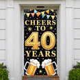 thumbnail image 5 of Golden Glitter 40th Birthday Banner Cheers Theme Cheers Celebration Display Star Pattern Beer Mug Design 40 Years Backdrop for 40th Birthday Party Adult Celebration Anniversary Gathering, 5 of 9
