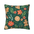thumbnail image 1 of Square Throw Pillow Covers with Core, Cute Christmas Cookie Graffiti Pillows for Sofa Beds, 20"x20", 1 of 9