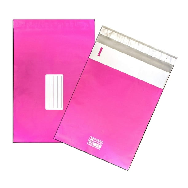 14" x19" Hot Pink FLAT POLY Mailers USPS Appproved Self Sealing