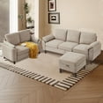 thumbnail image 2 of Soscana Living Room Furniture Set, 3 Seater Sectional Sofa with Storage Ottoman and Loveseat, Modern Sofa Couch Love Seat for Living Room Apartment Studio Office, 2 of 7
