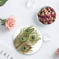 thumbnail image 4 of FMSHPON Peacock Set of 4 Round Coaster for Drinks, Absorbent Ceramic Stone Coasters Cup Mat with Cork Base for Home Kitchen Room Coffee Table Bar Decor, 4 of 6