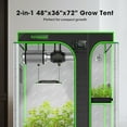 thumbnail image 6 of VIVOSUN D436 2-in-1 4x3 Grow Tent, 48"x36"x72" High Reflective Mylar with Multi-Chamber and Floor Tray for Hydroponic Indoor Plant, 6 of 10