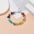 thumbnail image 2 of Natural & Synthetic Mixed Gemstone Chips Beaded Bracelet 7 Chakra Jewelry for Women 7-1/8 inch(18.2cm), 2 of 5