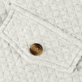 thumbnail image 5 of WTOBBY Women's Fashionable Solid Color Diamond Pocket Light Casual Jacket, Stylish and Lightweight Jacket with Unique Pocket Design for Everyday Wear,White 2XL, 5 of 6