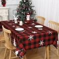 thumbnail image 3 of BeesClover Nappe de Noël Flocon de Neige, Nappe de Fête Imperméable et Lavable pour Fête Intérieure Extérieure, 3 of 7