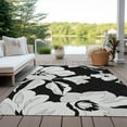 thumbnail image 6 of Addison Rugs Chantille Indoor/Outdoor Transitional Floral Black Washable Rectangle Rug, 8' x 10', 6 of 6