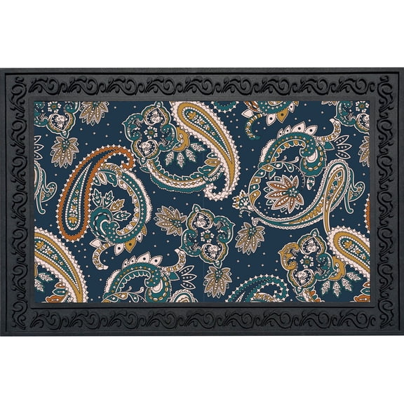 Briarwood Lane Everyday Doormat 30x18 Indoor Outdoor Paisley Doormat