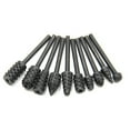 thumbnail image 3 of Cogfs 10 Pcs 1/8” Shank Rotary Burr Rasp Set Carbon Steel Wood Carving File Drill Bits, 3 of 9