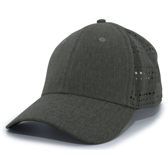 Pacific Headwear Perforated Hook-And-Loop Adjustable Cap P747 Chambray Heather Os
