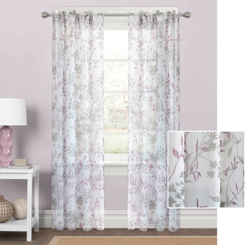 Better Homes and Gardens Springtime Gardens Sheer Curtain Panel