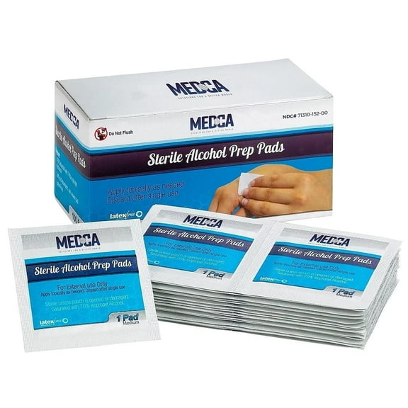 MEDca Alcohol Prep Pads Sterile Medium 2-Ply Pack of 100