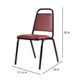 thumbnail image 4 of Hampden Furnishings Stella Collection Fabric Padded Stack Chair, Burgundy, Pack of 2, 4 of 8