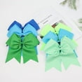 thumbnail image 3 of Yoyauz 8" Plus Cheerleader Bow Girl Hair Ornament with Ponytail Stand Bow Cheerleader Soft Football Competition Sports, 3 of 8