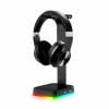 RGB Headphones Stand Dual USB Interface Headphone Headphones Stand Headphone Holder Earphone Display Rack for Gamers
